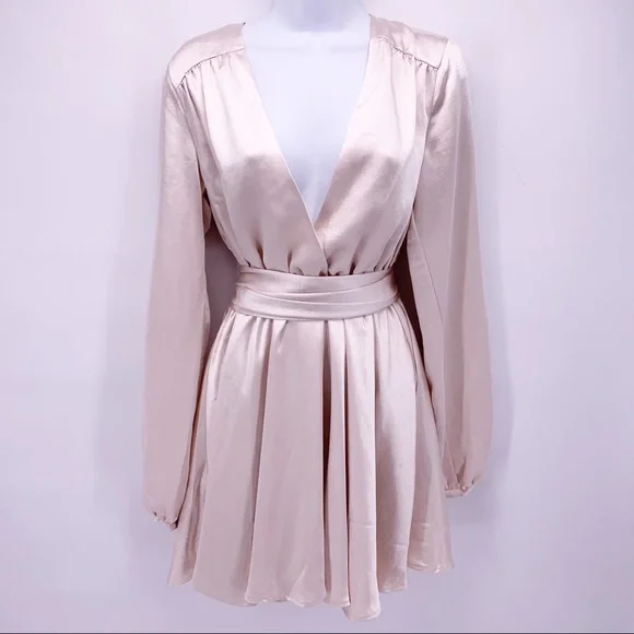 NEW Lovers + Friends Ivy Dress in Champagne Sz S - Picture 4 of 11